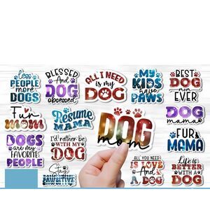 15-Pack 3" Dog Mom Sticker Bundle – Cute Vinyl Stickers for Pet Lovers!